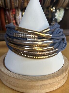 Gillian Juilius multi-strand tube toggle bracelet